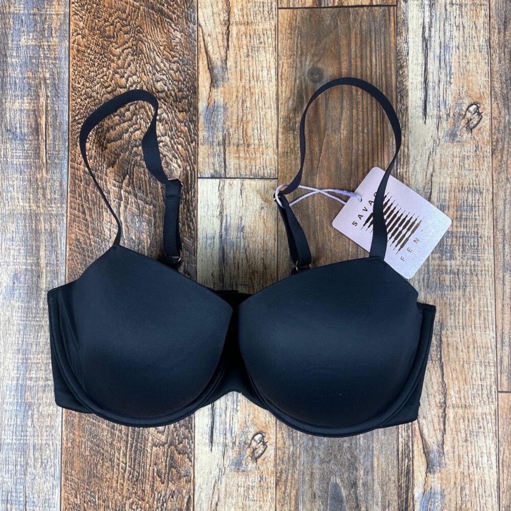 Savage X Fenty by Rihanna Women 32DD Caviar Black Soft N Savage Padded Demi Bra